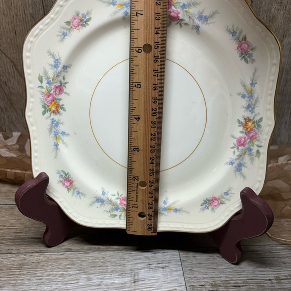 Vtg Homer Laughlin Dubarry Eggshell Nautilus Square Salad Plate H47N5 USA - Picture 2 of 9